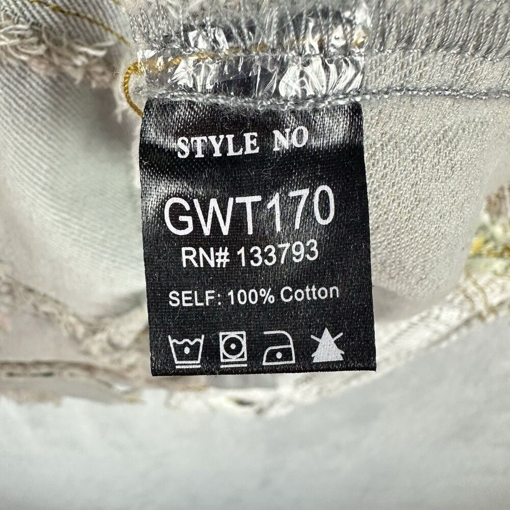 Pol Patchwork Lace Denim Distressed Jacket Boho C… - image 7